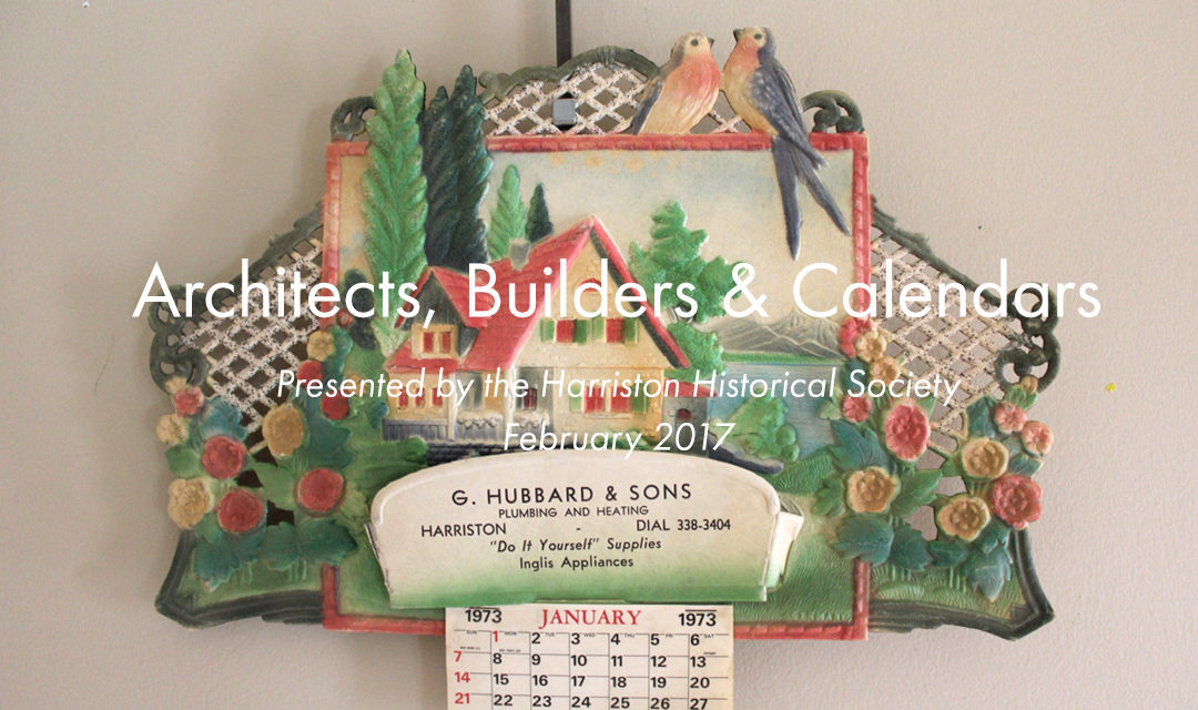 vintage calendar from G. B. Hubbard and Sons, Harriston, Ontario